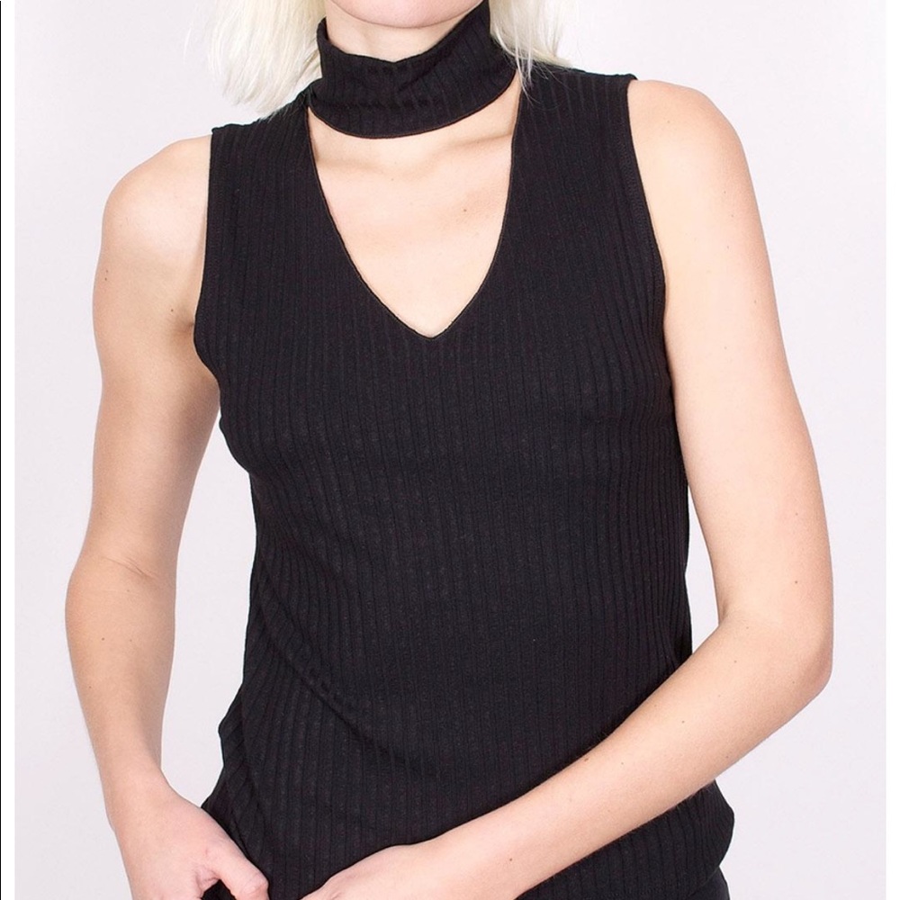 LNA Sleeveless Choker Tee
